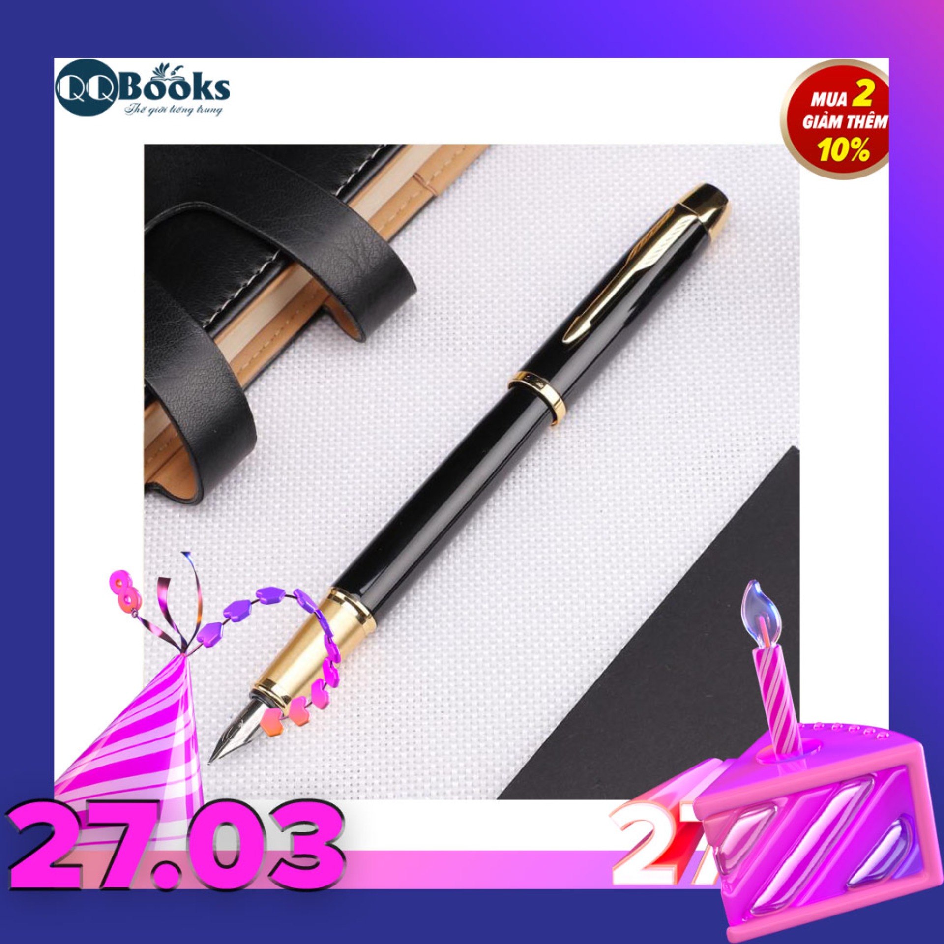 Bút máy cao cấp Parker IM, Bút ký doanh nhân, quà tặng sang trọng, kèm hộp và túi Full Box