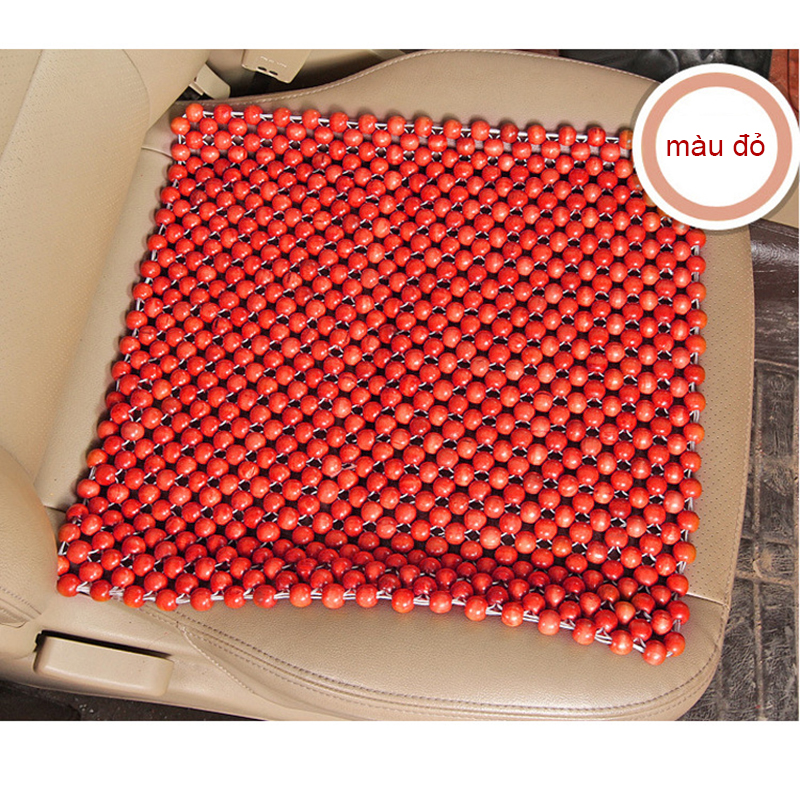 [HCM]Sakora Tấm  miếng đệm lót   nệm massage ghế xe ô tô  xe hơi  xe tải  ghế văn phòng hạt gỗ tròn hương cao cấp 45x45 (Có 2 màu)