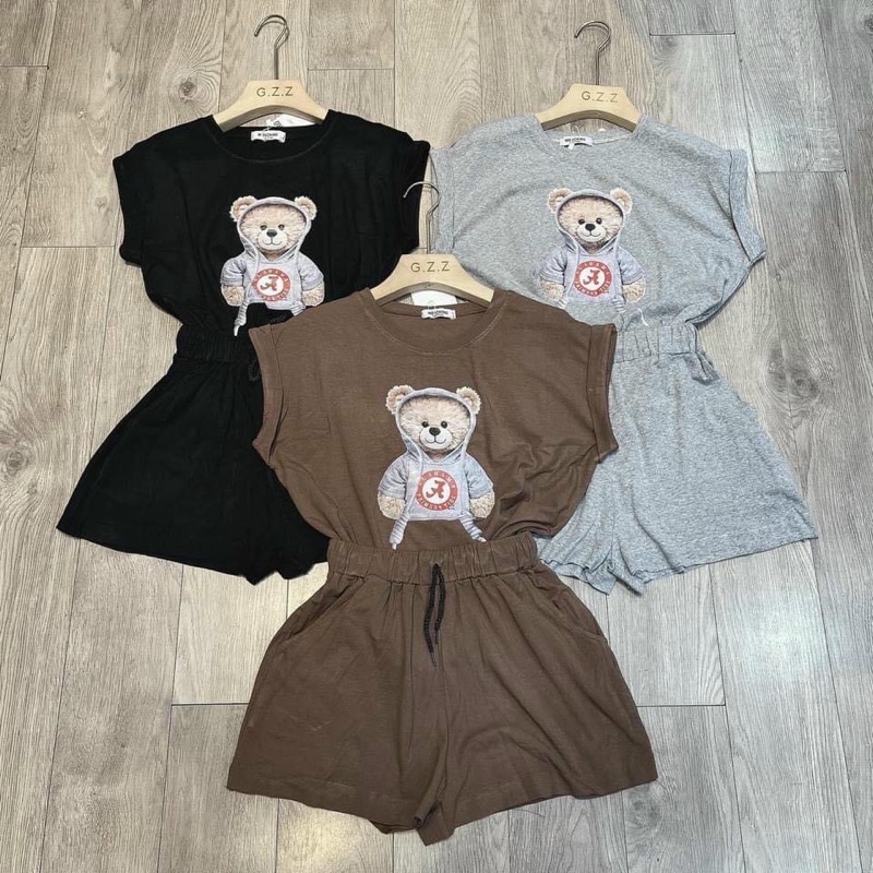 Bộ gấu size cho bé gái 23-40kg