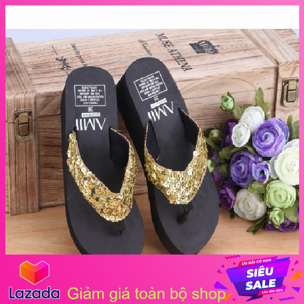 Dép Kẹp Kim Tuyến AMII (Vàng)