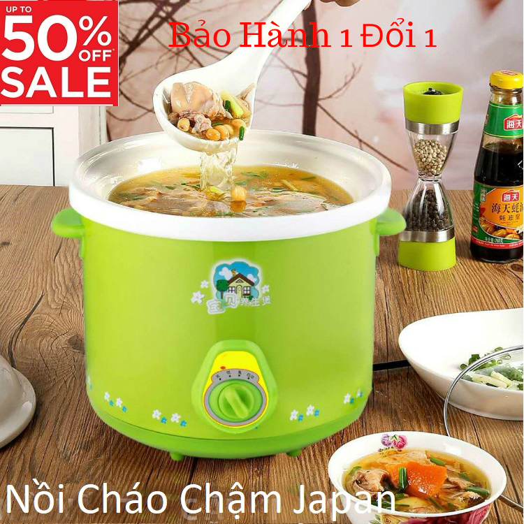 Nồi Nấu Cháo Chậm Lõi Sứ Loại Giúp Bạn Nấu Cháo Hầm Xương , Kho Thịt , Kho Cá Tiện Lợi Cho Bé Chất Dinh Dưỡng Tốt Hàng Loại Xịn Đạt Chuẩn Giá Cực Tốt Trợ Thủ Tuyệt Vời Cho Các Bà Mẹ Nuôi Con