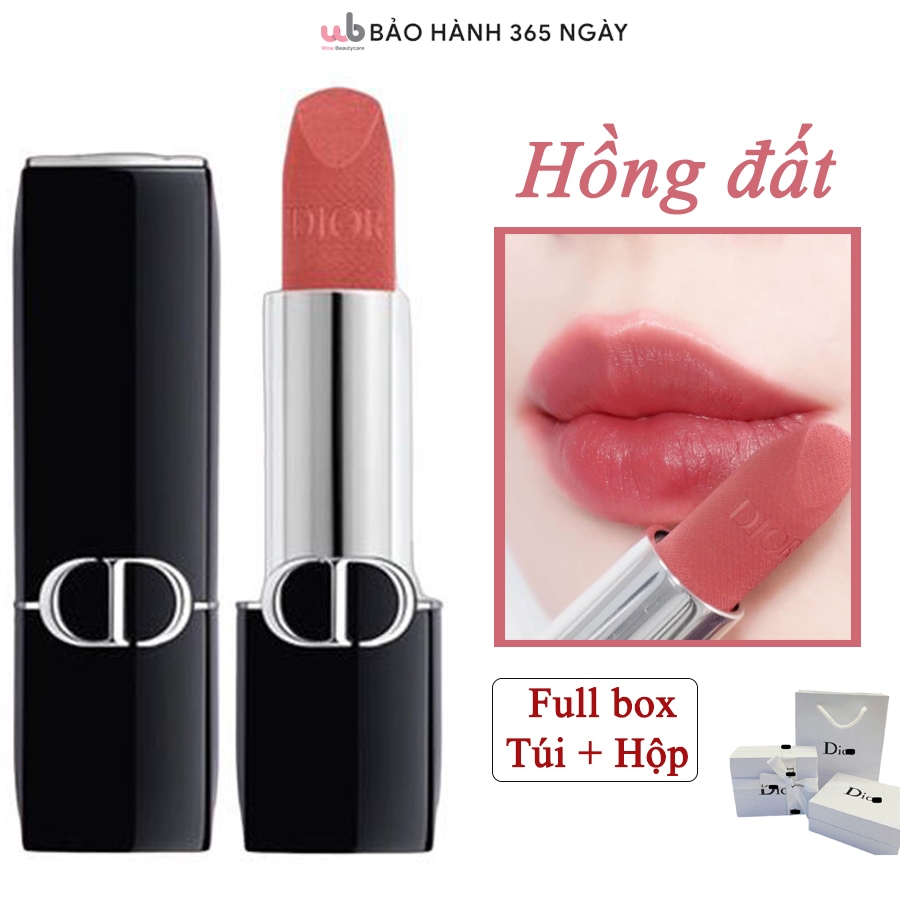 Son thỏi lì Dior 772 Classic Rosewood màu hồng đất,Nắp nam châm,Chất son lì mịn màng,mềm mại,Tặng kèm quà.