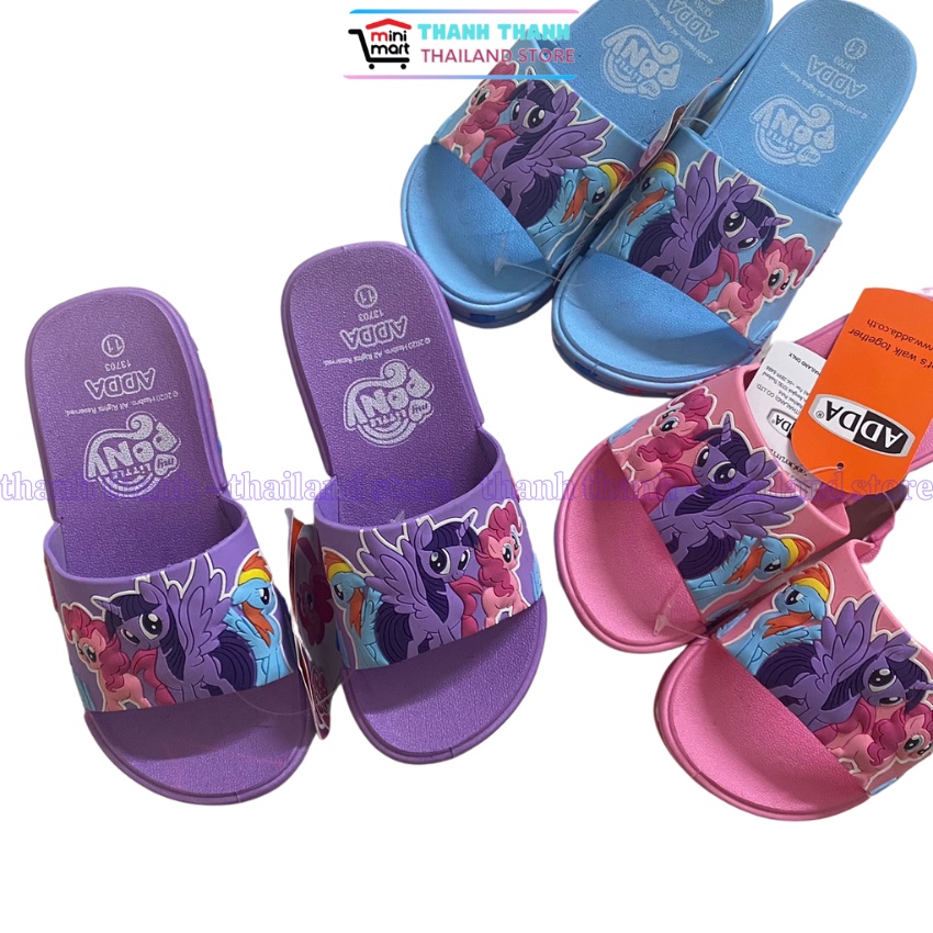 Dép cho bé gái quai ngang Thái Lan Adda pony 13703