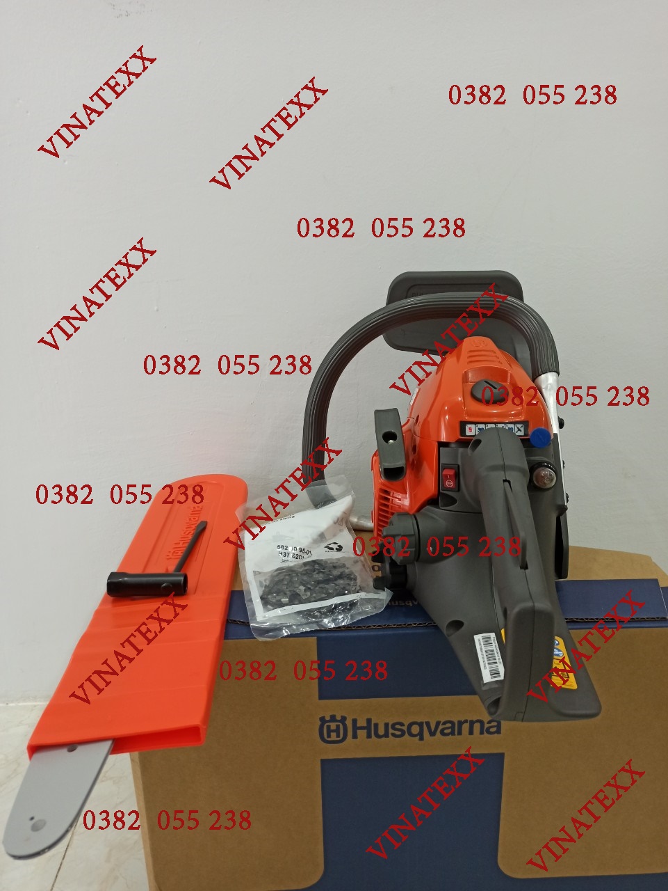 Máy cưa xích husqvarna 125 hàng thụy điển - máy cưa xích cầm tay chính hãng bảo hành 1 năm