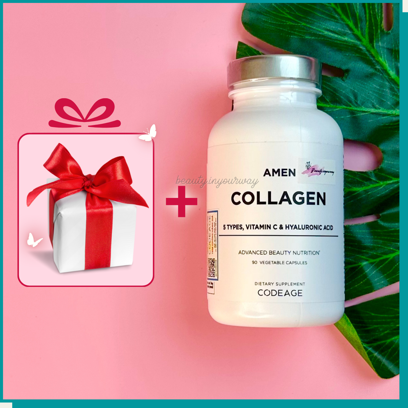 Viên Uống Collagen Codeage, Viên Uống Làm Đẹp Toàn Diện Chứa Collagen, Vitamin C & HA Codeage Amen Collagen 90 viên