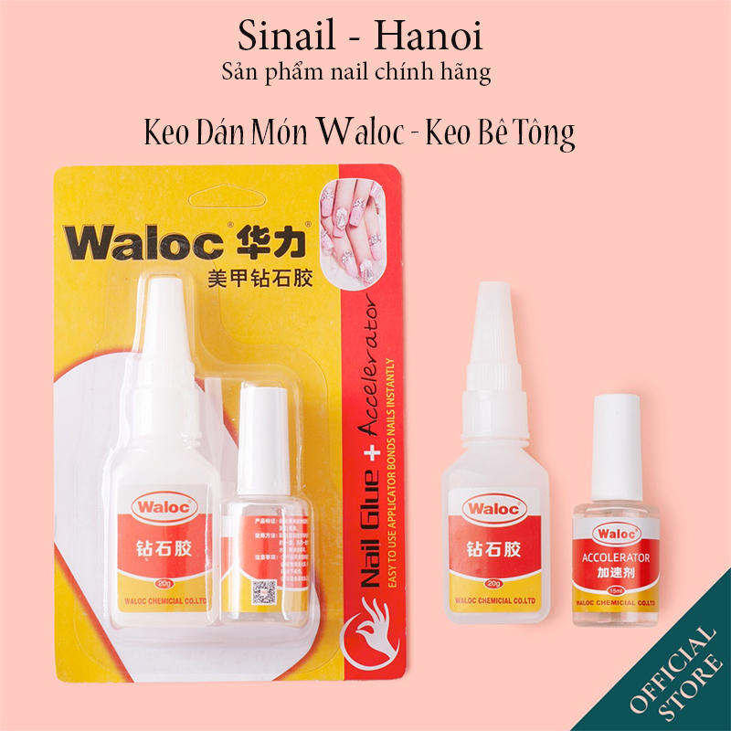 Keo dán móng Waloc chính hãng hàng loại 1 - keo bê tông đa năng chuyên dụng cho dân làm móng