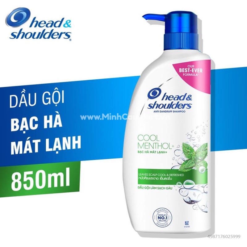 Dầu Gội Head & Shoulders Thái Lan Chai 850ml Mát Lạnh Sảng Khoái