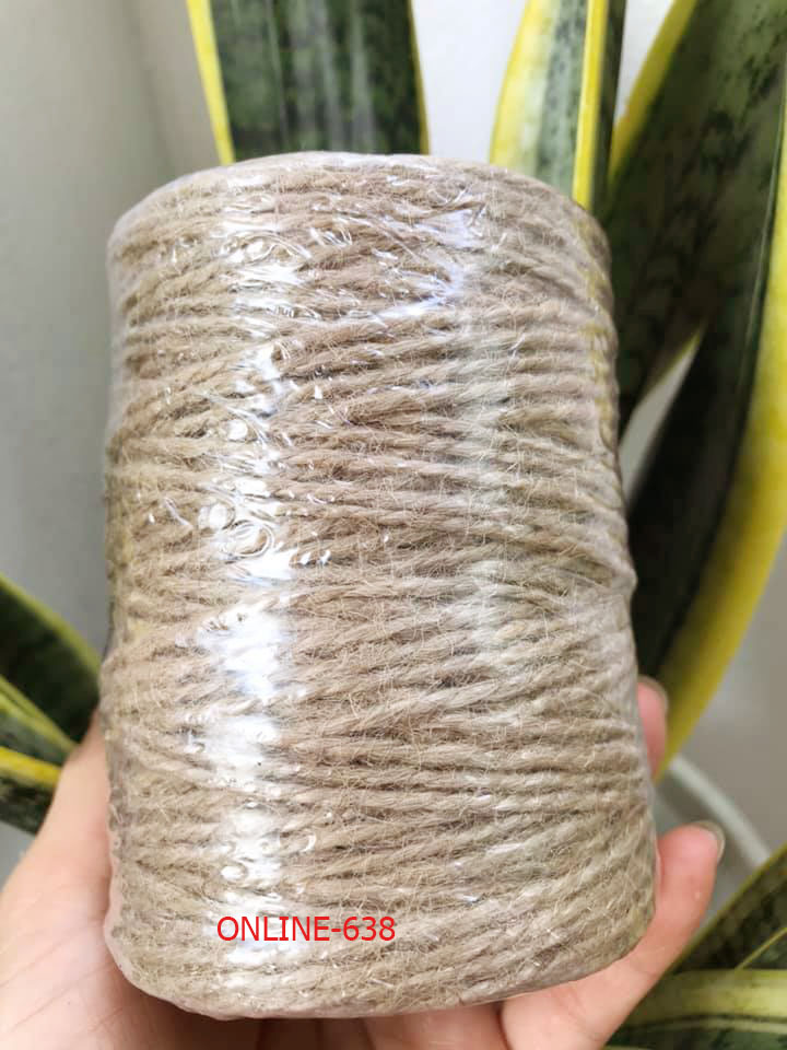 Cuộn 100m - loại 2mm - dây thừng gai - dây gai trang trí - dây bố