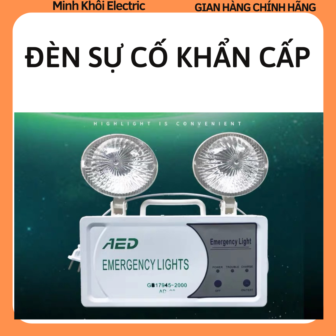  đèn chiếu sáng sự cố thoát hiểm khẩn cấp phòng cháy chữa cháy AED mắt ếch đèn sự cố khẩn cấp chiếu sáng đen báo su co 