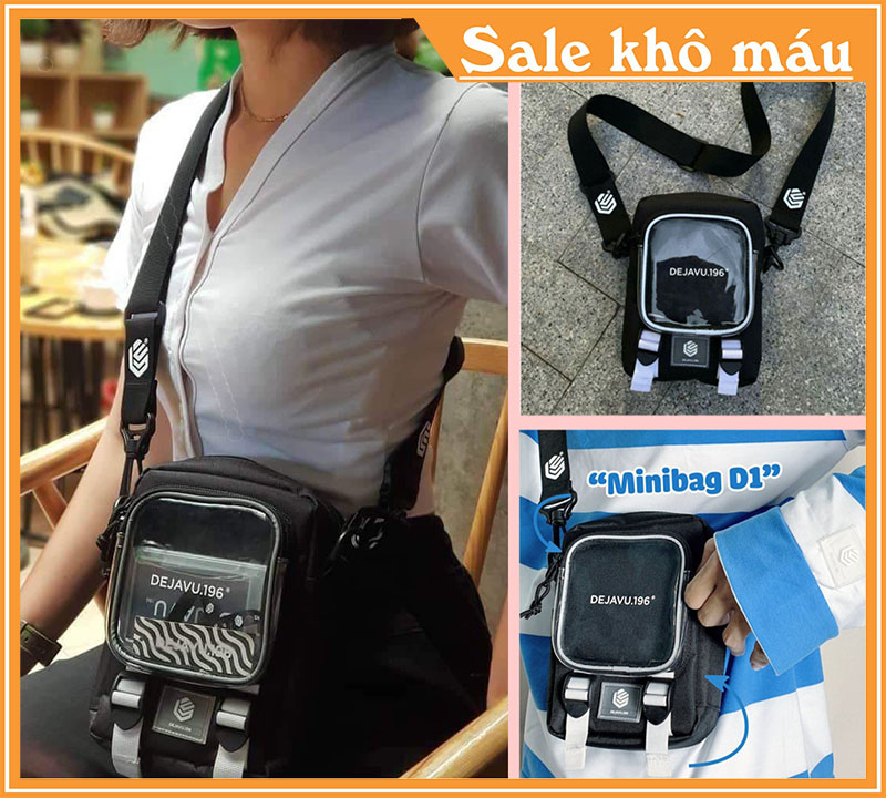 ❤️ GIÁ RẺ ❤️ Túi Đeo Chéo Nam Nữ Balo Cặp Bao Tử Mini Dejavu.196 Thể Thao Hàn Quốc Dùng Đi Chơi Đi Học Đi Làm Giá Rẻ/ túi đeo