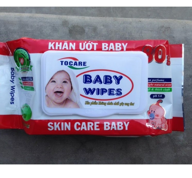 1 bịch khăn ướt em bé Babywipes 80g, khăn ướt an toàn cho mẹ và bé, khăn giấy ướt babywipes