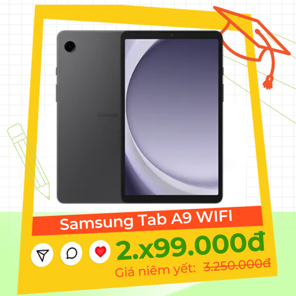 Máy tính bảng samsung galaxy tab a9 wifi - hàng chính hãng, mới 100%, nguyên seal