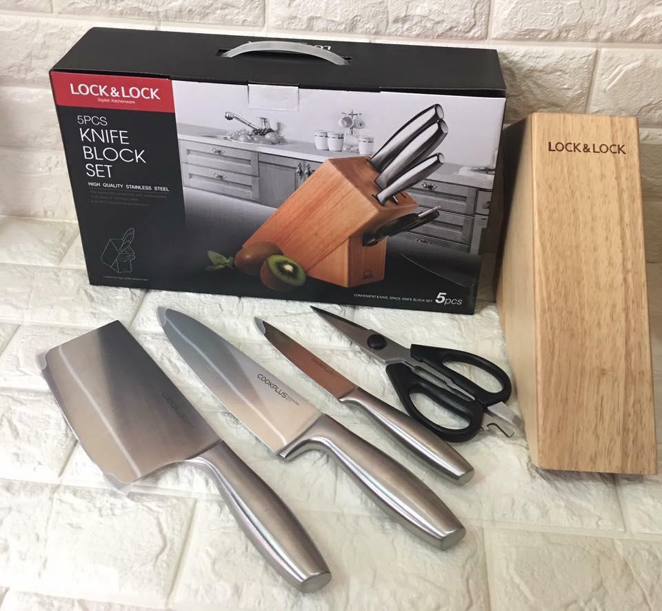 Bộ dao 5 món lock&lock cookplus rainbow lor571a
