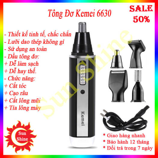 Tông Đơ Kiêm Máy Cạo Râu Kemei KM-6630 Đa Năng 4 trong 1  Tông Đơ Cắt tóc, Máy Cạo Râu Đa Năng Cao Cấp Kemei Km Máy cạo râu Kemei km-6630 đa năng 4 trong 1 tiện dụng  Kemei KM-6630 - Chính Hãng, Giá Tháng 1, 2022