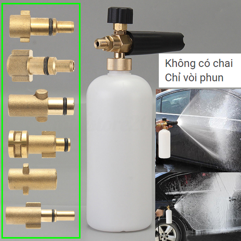 Máy Tạo Bọt Xe Hơi Chuyên Nghiệp 1 4 Tạo Bọt Rửa Xe Hơi Vòi phun bọt có thể điều chỉnh ống dẫn áp suất cao nhanh chóng 