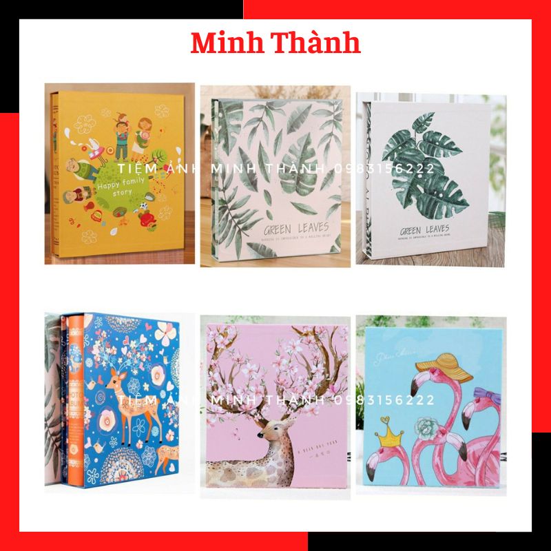 Album đựng ảnh 7x10 (có thể đựng ảnh 6x9 ép plastic) có hộp đựng được 400 ảnh tại Tiệm ảnh Minh Thành