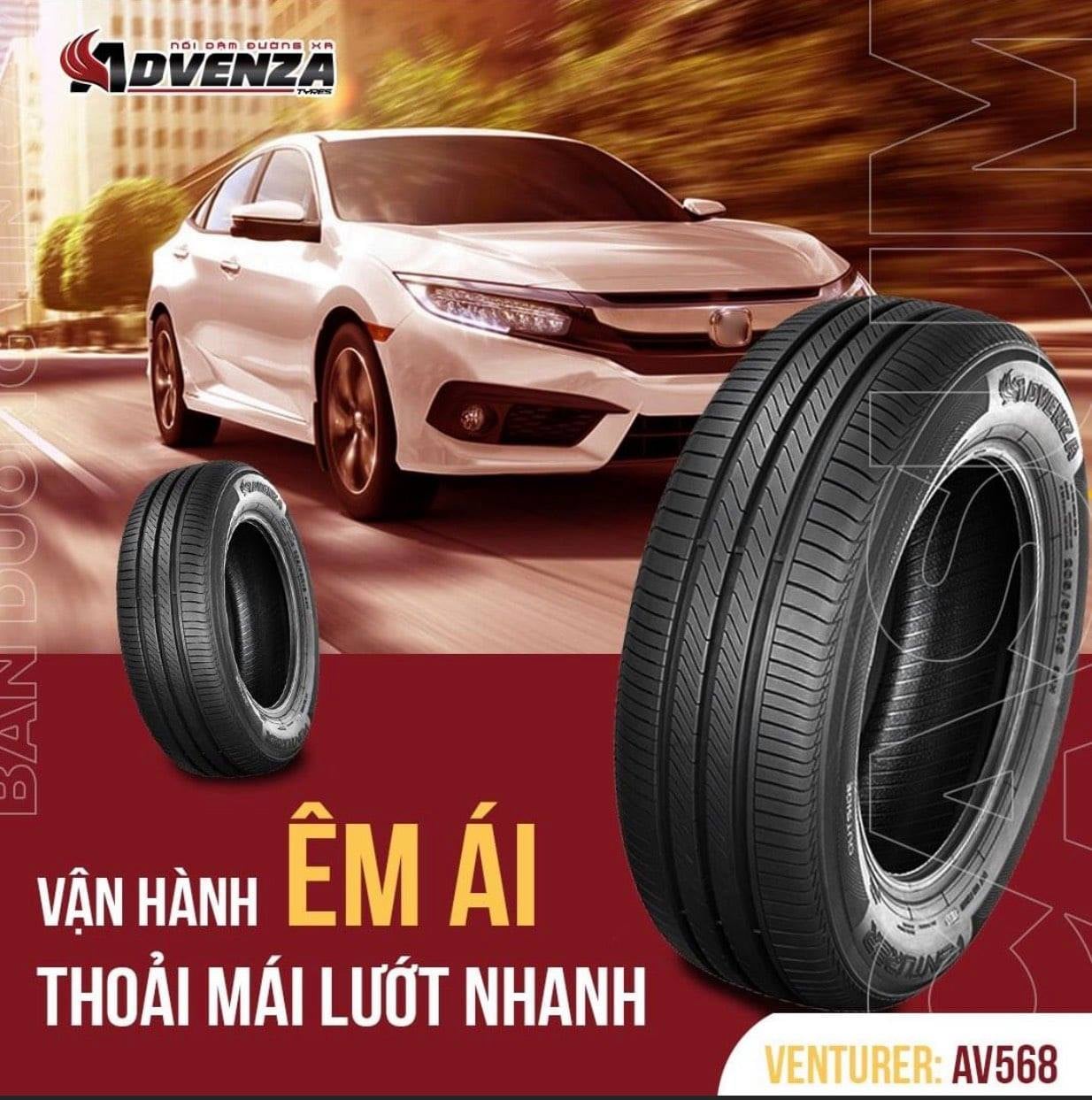 Lốp xe ÔTô 185/55R16 ADVENZA - Lốp lắp xe Honda City - Lốp cực êm, giá lại mềm.