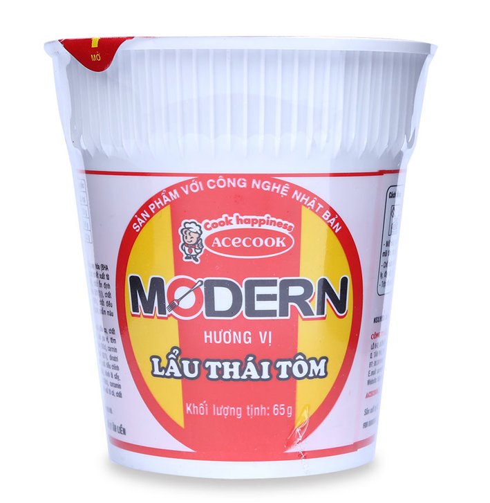 Mì ly Modern Lẩu Thái Tôm 65g | bách hóa Hoàn Hảo