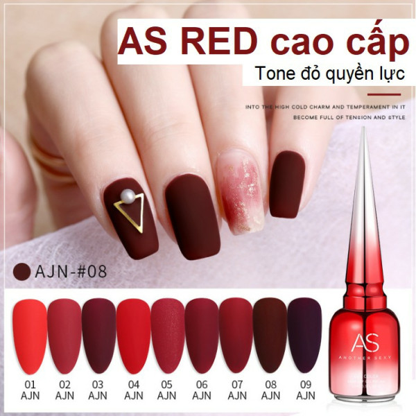 Sơn gel as mã ajn 15ml - chai đỏ