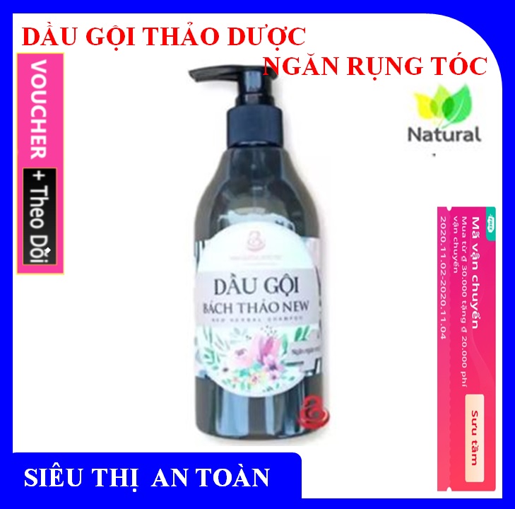 Dầu gội Bách Thảo New ngăn ngừa rụng tóc kích thích mọc tóc -300 gr