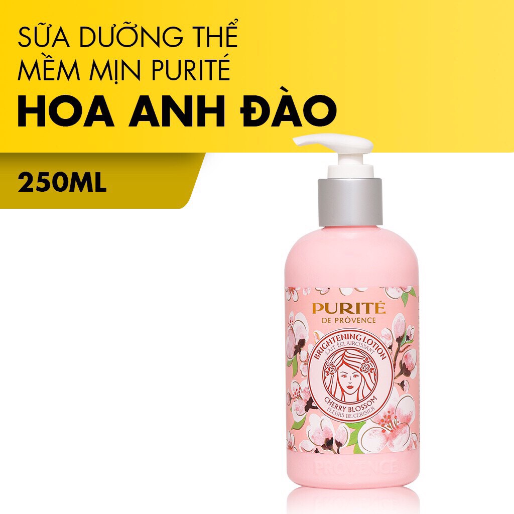 Sữa Dưỡng Thể PURITÉ Sáng Mịn Hương Hoa Anh Đào 250ml