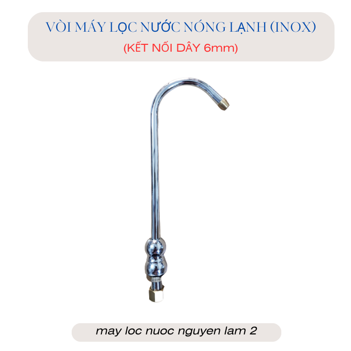 Vòi máy lọc nước ro nóng lạnh - kết nối dây 6mm
