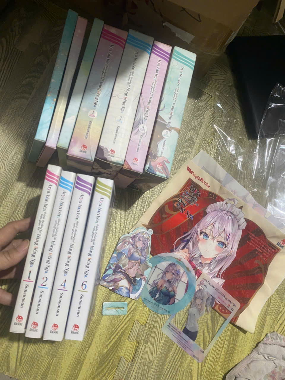 (thiếu pk) Bộ 4 Box Boxset novel Arya bàn bên tập 1,2,4,6 thiếu phụ kiện