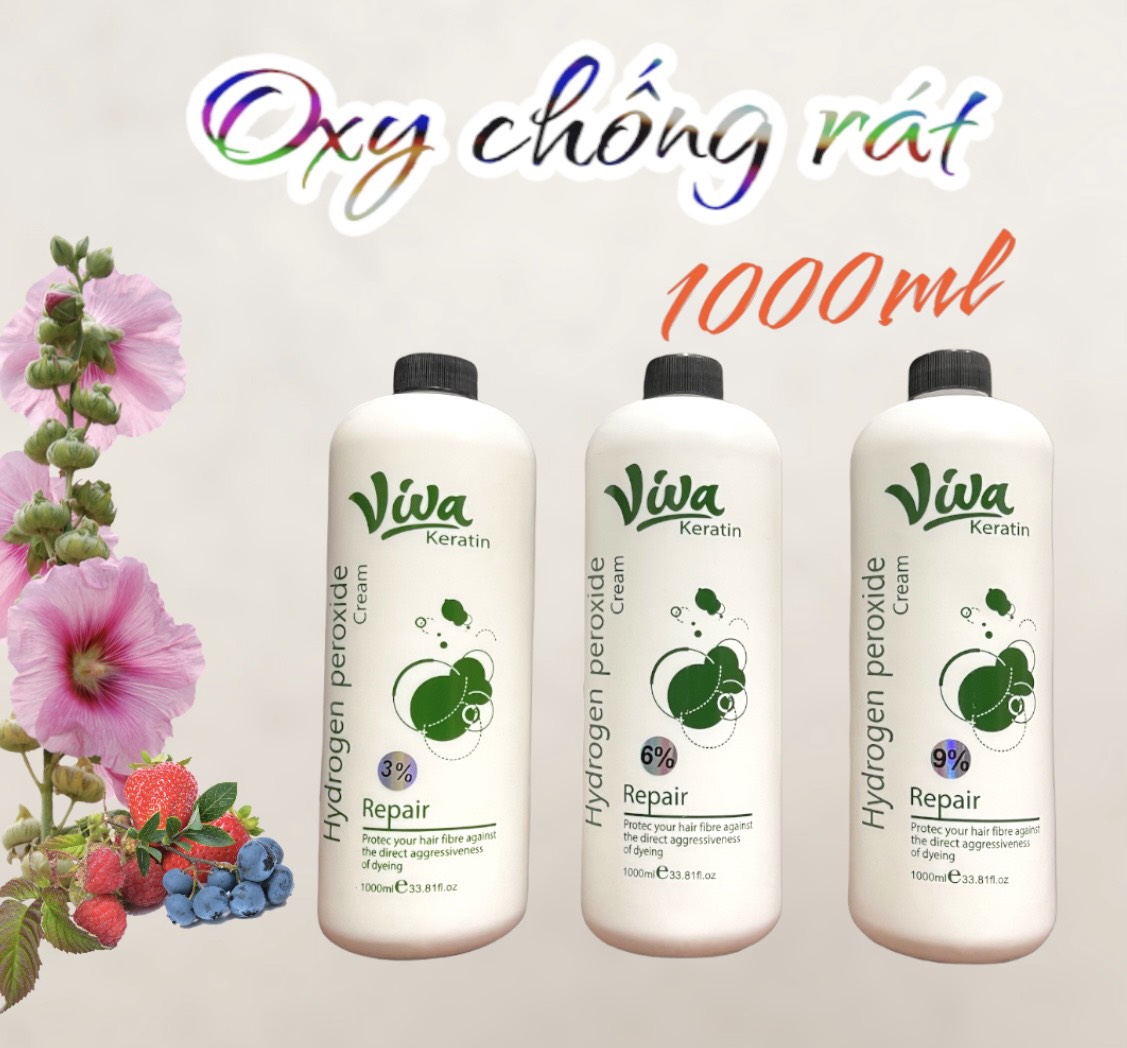 [Giá sốc] Kem trợ nhuộm bạc hà (oxy bạc hà) chống rát da đầu VIVA 1000ml, kem dùng trong nhuộm tẩy tóc, kích màu, mở biểu bì tóc _ homemark