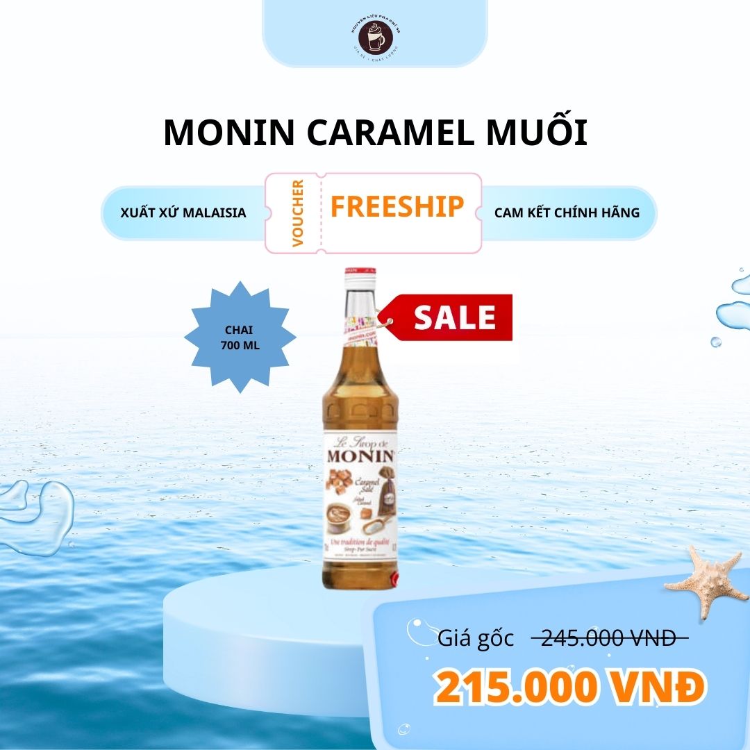 Monin caramel muối- Chai 700 ML-Hàng chính hãng