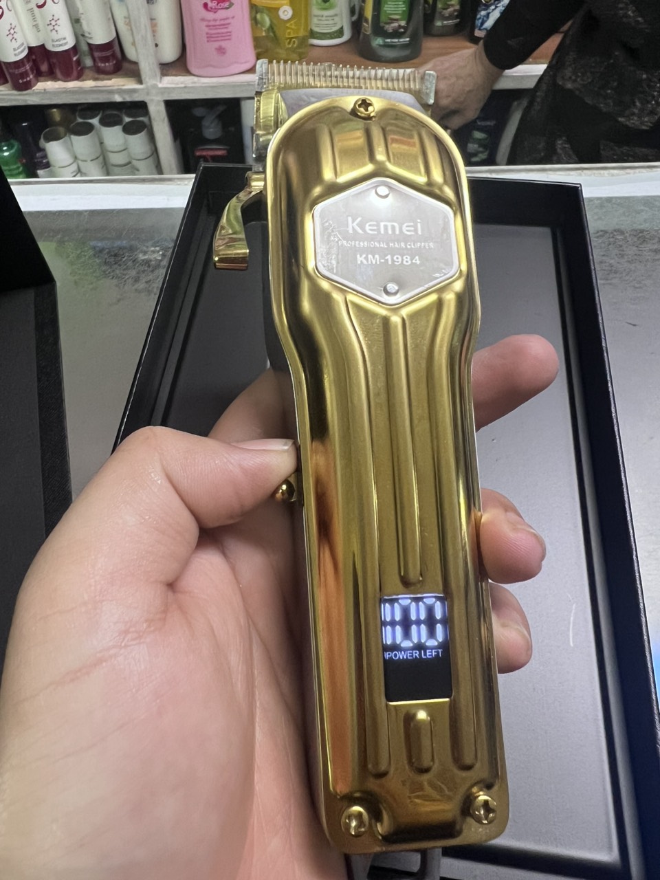 Tông Đơ Không Dây Vỏ Thép Gold Kemei 1984