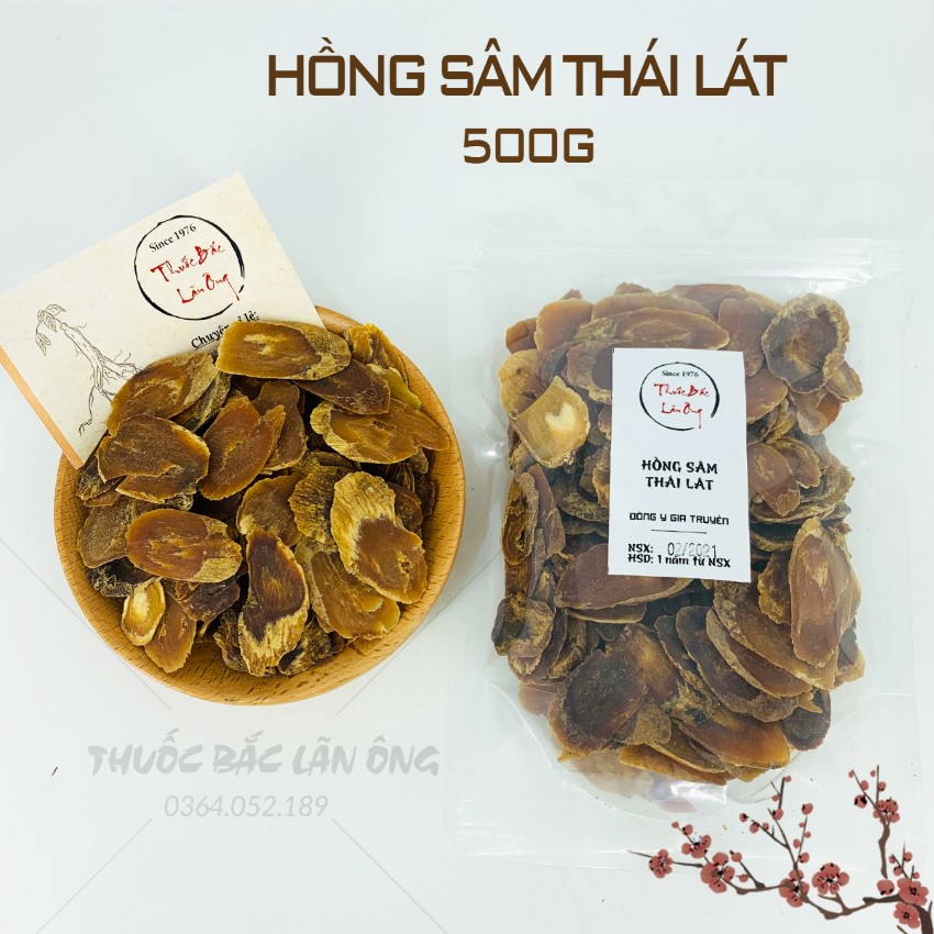 500g hồng sâm hàn quốc thái lát