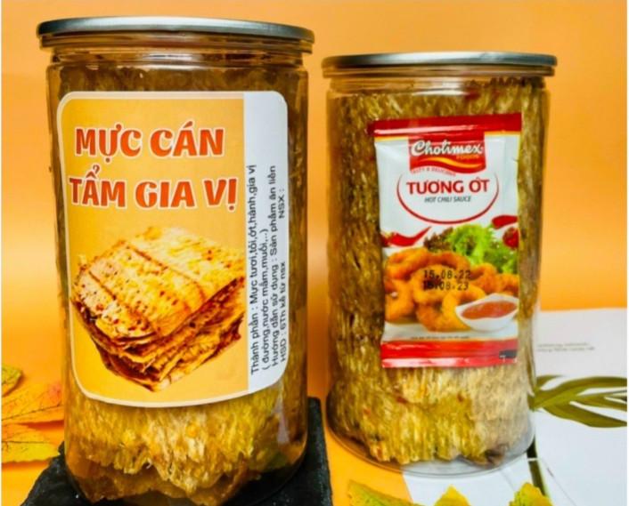 Mực cán tẩm gia vị