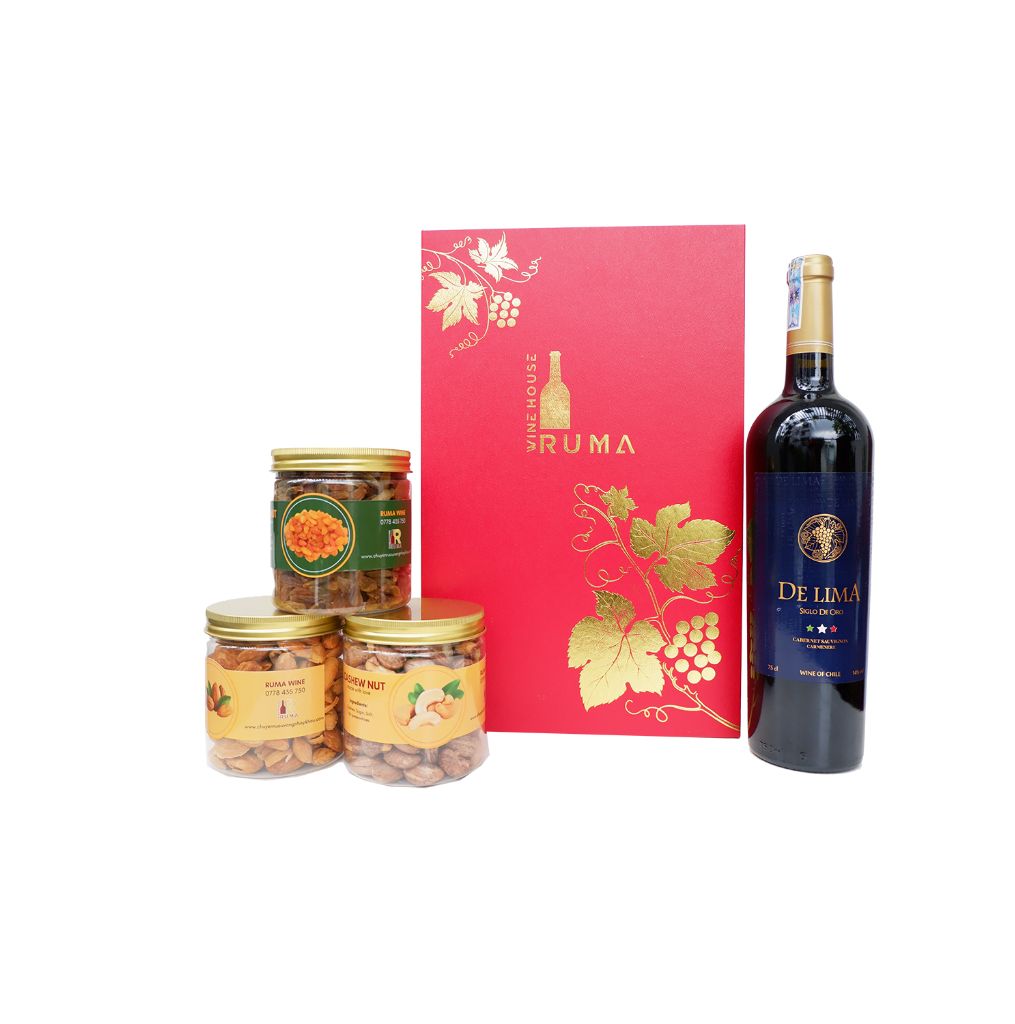 Set quà tặng doanh nghiệp Ruma rượu vang Chile De Lima