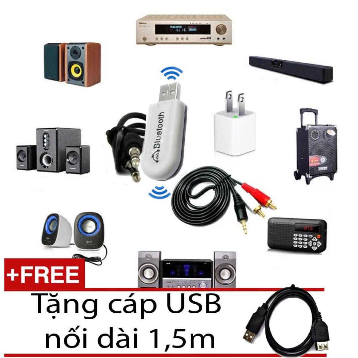 Bộ thiết bị tạo bluetooth đa năng cho dàn âm thanh loa amply + Tặng 1 cáp USB nối dài