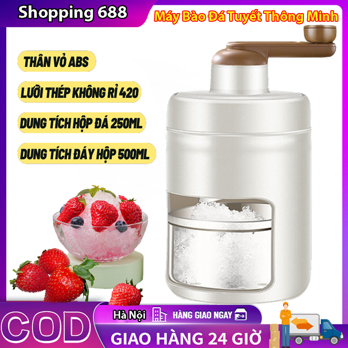 Máy bào đá mini, máy xay bào đá tuyết, máy xay đá siêu mịn tiện lợi, lưỡi bào inox cao cấp, bào đá cực nhuyễn, máy xa đá tuyết quay bằng tay, máy nghiền đá mini, máy xay đá sinh tố