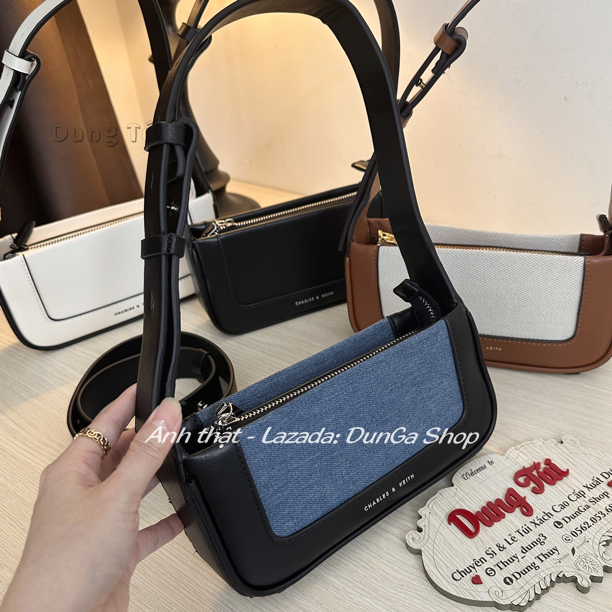 [Chuẩn hãng] Túi nữ kẹp nách + đeo chéo size 20 form chuẩn đep full màu