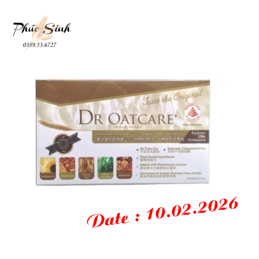 Sữa hạt Dr Oatcare - Hộp giấy 750gr