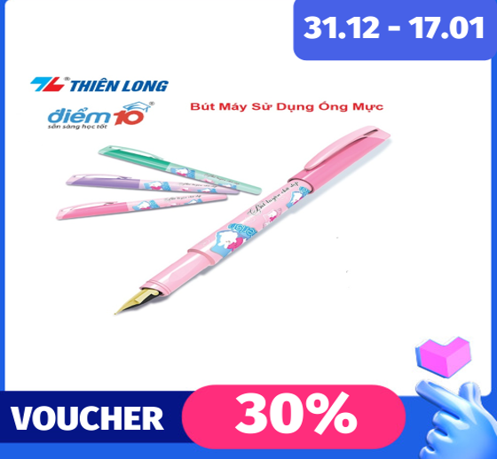 Bút máy sử dụng ống mực điểm 10 - Thiên Long FTC-03, sản phẩm chất lượng cao và được kiểm tra chất lượng trước khi giao hàng