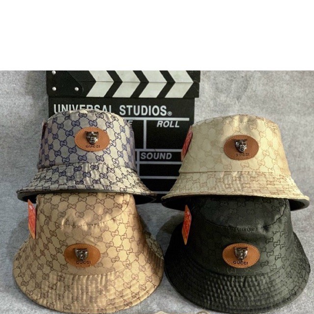 Nón bucket - guccci logo mặt nổi