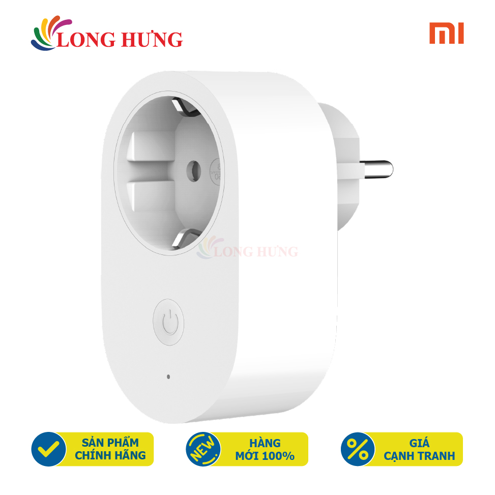 Ổ cắm điện thông minh kết nối Wifi Xiaomi Mi Smart Plug GMR4015GL ZNCZ05CM - Hàng chính hãng - Thiết kế thông minh, chống cháy nổ, kết nối Wifi, hoạt động với trợ lý Google, điều khiển qua ứng dụng Mihome