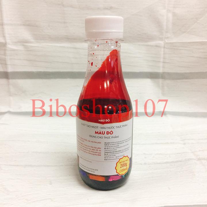 Màu nước thực phẩm màu đỏ 100g