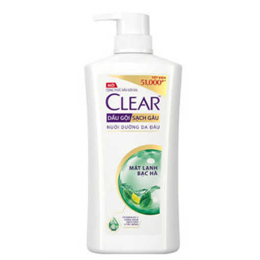 Dầu gội Sạch gàu Clear Mát lạnh bạc hà 630G