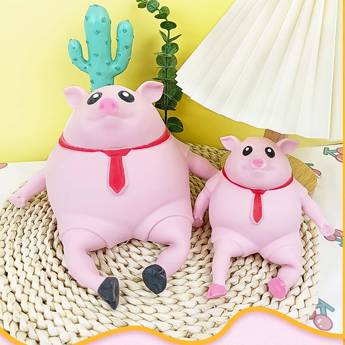 Squishy hình động vật heo hồng con vật khổng lồ bự gigi ngủ bóp xả stress cute mềm silicon chính hãng ibloom giá rẻ mini