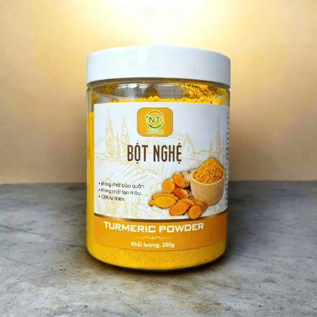 Bột Nghệ sấy lạnh nguyên chất NTFood hũ 200g - Nhất Tín Food