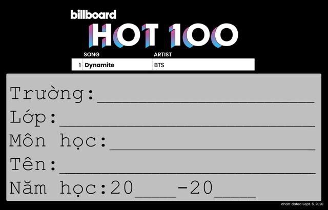 Giảm Giá Combo 40 Đến 100 Nhãn Vở Bts Billboard Hot 100 - Beecost
