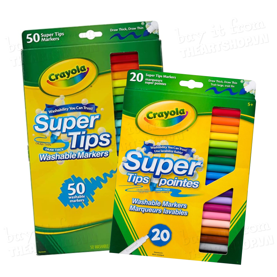 Bộ bút lông màu CRAYOLA Super Tips Washable markers