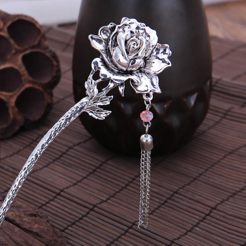 Trâm cổ trang SEN ĐÁ hoa hồng hoa thủy tiên hoa mẫu đơn cài tóc nữ xinh xắn