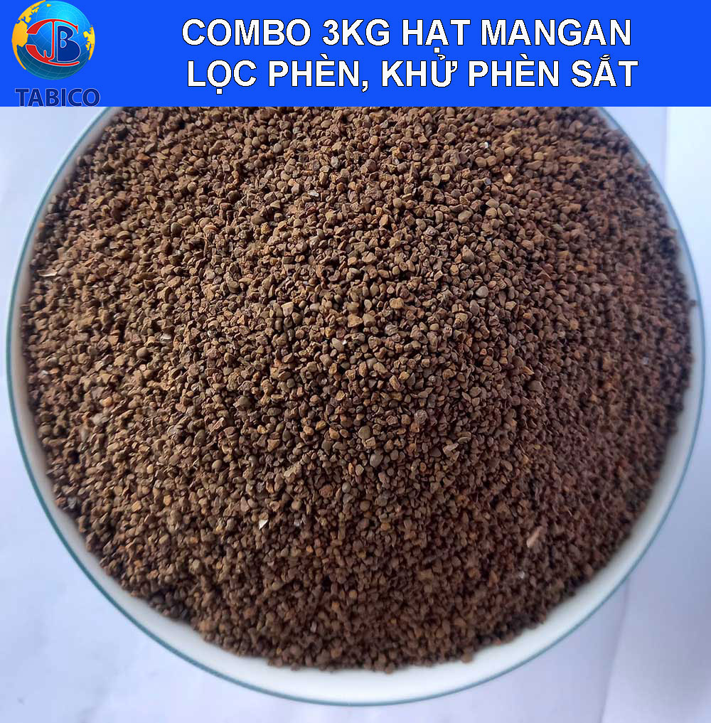 Combo 3kg hạt mangan lọc nước khử sắt lọc phèn