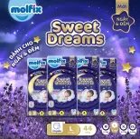 Combo 4 Tã Quần Molfix Sweet Dreams Jumbo M50/L44/XL38/XXL34
