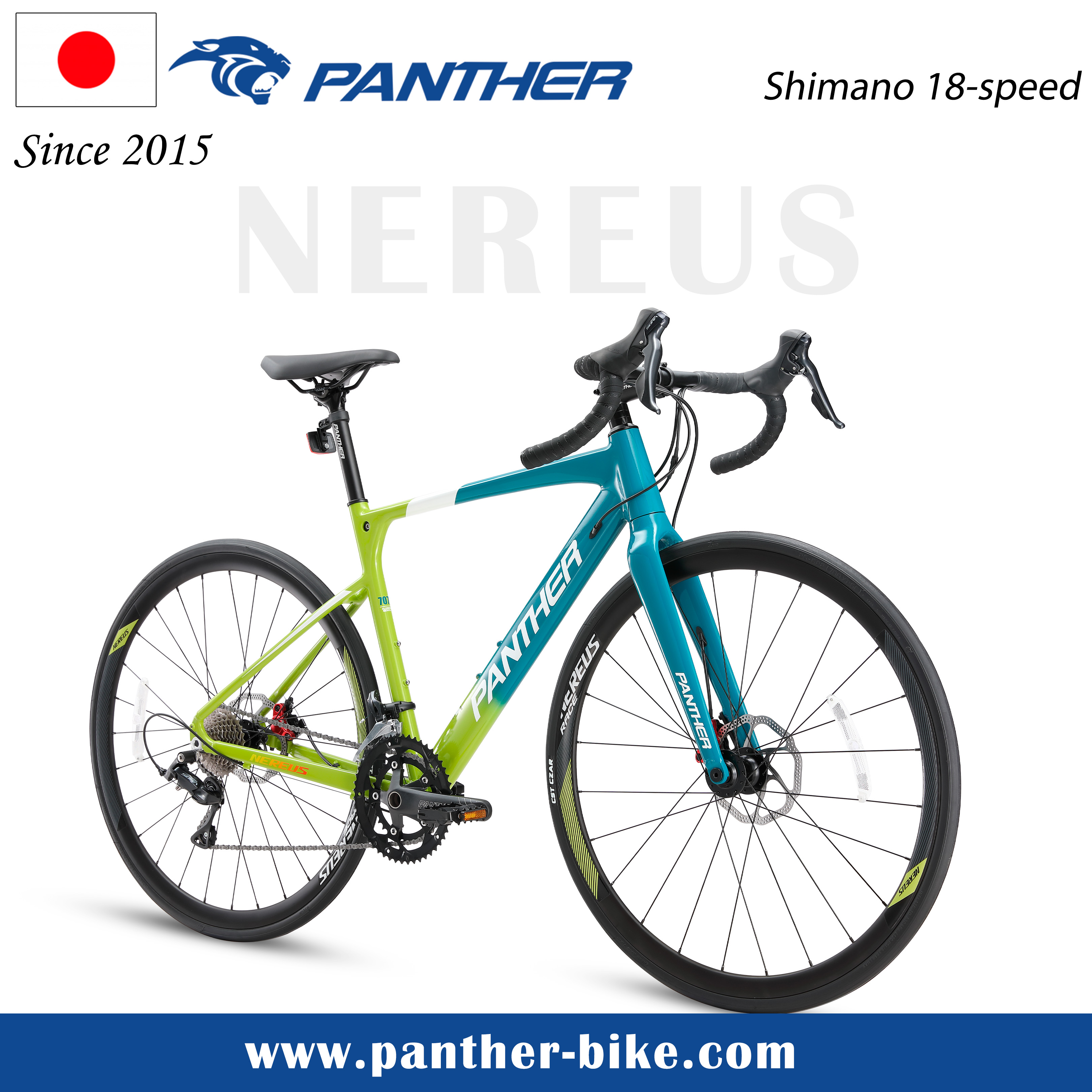 Xe đạp đường trường nhập môn PANTHER NEREUS bánh 700C khung nhôm 7075 nhẹ, phanh đĩa thủy lực dùng đi làm và rèn luyện